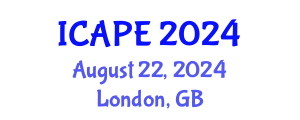 International Conference on Advanced Pavement Engineering (ICAPE) August 22, 2024 - London, United Kingdom