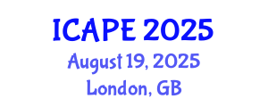 International Conference on Advanced Pavement Engineering (ICAPE) August 19, 2025 - London, United Kingdom