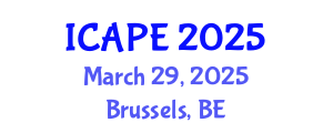 International Conference on Advanced Pavement Engineering (ICAPE) March 29, 2025 - Brussels, Belgium
