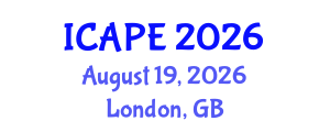 International Conference on Advanced Pavement Engineering (ICAPE) August 19, 2026 - London, United Kingdom