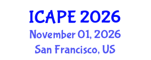 International Conference on Advanced Pavement Engineering (ICAPE) November 01, 2026 - San Francisco, United States