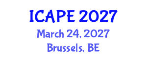 International Conference on Advanced Pavement Engineering (ICAPE) March 24, 2027 - Brussels, Belgium