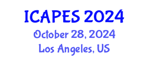 International Conference on Advanced Pedagogy and Educational Sciences (ICAPES) October 28, 2024 - Los Angeles, United States