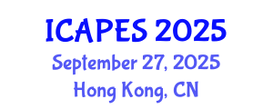 International Conference on Advanced Pedagogy and Educational Sciences (ICAPES) September 27, 2025 - Hong Kong, China