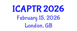 International Conference on Advanced Pharmaceutical Technology and Research (ICAPTR) February 15, 2026 - London, United Kingdom