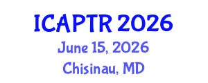 International Conference on Advanced Pharmaceutical Technology and Research (ICAPTR) June 15, 2026 - Chisinau, Republic of Moldova International Conference on Advanced Pharmaceutical Technology and Research (ICAPTR) June 15, 2026 - Chisinau, Republic of Moldova