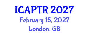 International Conference on Advanced Pharmaceutical Technology and Research (ICAPTR) February 15, 2027 - London, United Kingdom International Conference on Advanced Pharmaceutical Technology and Research (ICAPTR) February 15, 2027 - London, United Kingdom