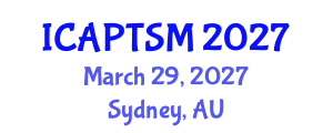 International Conference on Advanced Physical Therapy and Sports Medicine (ICAPTSM) March 29, 2027 - Sydney, Australia International Conference on Advanced Physical Therapy and Sports Medicine (ICAPTSM) March 29, 2027 - Sydney, Australia