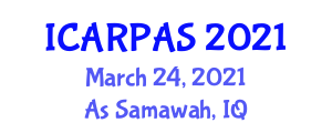 International Conference on Advanced Research in Pure and Applied Science (ICARPAS) March 24, 2021 - As Samawah, Iraq