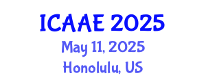International Conference on Advances in Aerospace Engineering (ICAAE) May 11, 2025 - Honolulu, United States