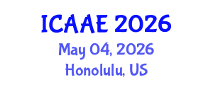 International Conference on Advances in Aerospace Engineering (ICAAE) May 04, 2026 - Honolulu, United States International Conference on Advances in Aerospace Engineering (ICAAE) May 04, 2026 - Honolulu, United States