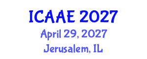 International Conference on Advances in Aerospace Engineering (ICAAE) April 29, 2027 - Jerusalem, Israel International Conference on Advances in Aerospace Engineering (ICAAE) April 29, 2027 - Jerusalem, Israel