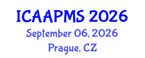 International Conference on Advances in Applied Physics and Materials Science (ICAAPMS) September 06, 2026 - Prague, Czechia