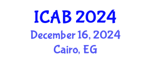 International Conference on Advances in Biology (ICAB) December 16, 2024 - Cairo, Egypt