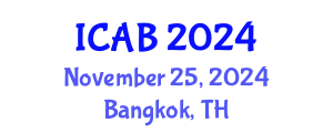 International Conference on Advances in Biology (ICAB) November 25, 2024 - Bangkok, Thailand