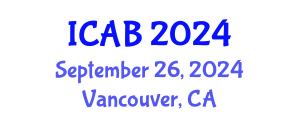 International Conference on Advances in Biology (ICAB) September 26, 2024 - Vancouver, Canada