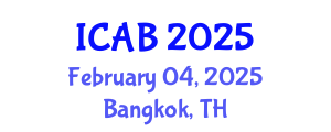 International Conference on Advances in Biology (ICAB) February 04, 2025 - Bangkok, Thailand