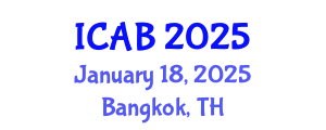 International Conference on Advances in Biology (ICAB) January 18, 2025 - Bangkok, Thailand