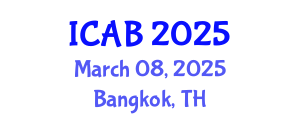 International Conference on Advances in Biology (ICAB) March 08, 2025 - Bangkok, Thailand