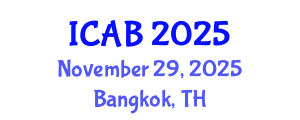 International Conference on Advances in Biology (ICAB) November 29, 2025 - Bangkok, Thailand