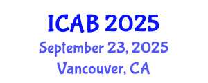 International Conference on Advances in Biology (ICAB) September 23, 2025 - Vancouver, Canada