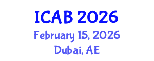 International Conference on Advances in Biology (ICAB) February 15, 2026 - Dubai, United Arab Emirates
