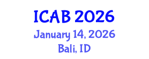 International Conference on Advances in Biology (ICAB) January 14, 2026 - Bali, Indonesia
