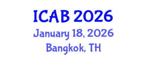 International Conference on Advances in Biology (ICAB) January 18, 2026 - Bangkok, Thailand