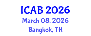 International Conference on Advances in Biology (ICAB) March 08, 2026 - Bangkok, Thailand