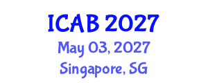 International Conference on Advances in Biology (ICAB) May 03, 2027 - Singapore, Singapore International Conference on Advances in Biology (ICAB) May 03, 2027 - Singapore, Singapore