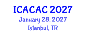 International Conference on Advances in Chemistry and Applied Chemistry (ICACAC) January 28, 2027 - Istanbul, Turkey International Conference on Advances in Chemistry and Applied Chemistry (ICACAC) January 28, 2027 - Istanbul, Turkey