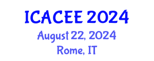 International Conference on Advances in Civil and Environmental Engineering (ICACEE) August 22, 2024 - Rome, Italy