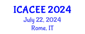 International Conference on Advances in Civil and Environmental Engineering (ICACEE) July 22, 2024 - Rome, Italy
