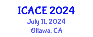 International Conference on Advances in Civil Engineering (ICACE) July 11, 2024 - Ottawa, Canada