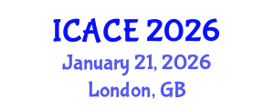 International Conference on Advances in Civil Engineering (ICACE) January 21, 2026 - London, United Kingdom