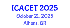 International Conference on Advances in Computer Engineering and Technology (ICACET) October 21, 2025 - Athens, Greece