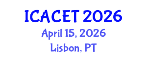 International Conference on Advances in Computer Engineering and Technology (ICACET) April 15, 2026 - Lisbon, Portugal