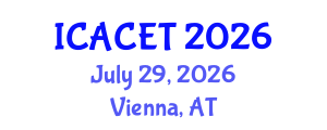 International Conference on Advances in Computer Engineering and Technology (ICACET) July 29, 2026 - Vienna, Austria