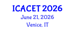 International Conference on Advances in Computer Engineering and Technology (ICACET) June 21, 2026 - Venice, Italy