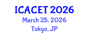 International Conference on Advances in Computer Engineering and Technology (ICACET) March 25, 2026 - Tokyo, Japan