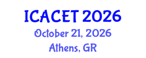 International Conference on Advances in Computer Engineering and Technology (ICACET) October 21, 2026 - Athens, Greece