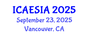 International Conference on Advances in Engineering, Science and Industrial Applications (ICAESIA) September 23, 2025 - Vancouver, Canada