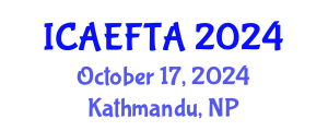 International Conference on Advances in Environment-Friendly Technologies and Applications (ICAEFTA) October 17, 2024 - Kathmandu, Nepal