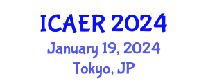 International Conference on Advances in Environment Research (ICAER) January 19, 2024 - Tokyo, Japan International Conference on Advances in Environment Research (ICAER) January 19, 2024 - Tokyo, Japan