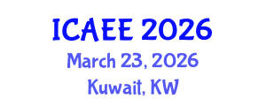 International Conference on Advances in Environmental Economics (ICAEE) March 23, 2026 - Kuwait, Kuwait International Conference on Advances in Environmental Economics (ICAEE) March 23, 2026 - Kuwait, Kuwait