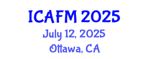 International Conference on Advances in Fluid Mechanics (ICAFM) July 12, 2025 - Ottawa, Canada