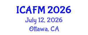 International Conference on Advances in Fluid Mechanics (ICAFM) July 12, 2026 - Ottawa, Canada