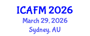 International Conference on Advances in Fluid Mechanics (ICAFM) March 29, 2026 - Sydney, Australia