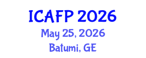International Conference on Advances in Food Processing (ICAFP) May 25, 2026 - Batumi, Georgia International Conference on Advances in Food Processing (ICAFP) May 25, 2026 - Batumi, Georgia