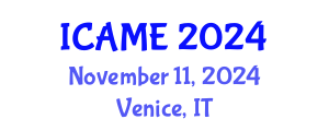 International Conference on Advances in Mathematical Education (ICAME) November 11, 2024 - Venice, Italy